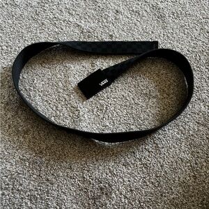 Vans Black Checkerboard Web Belt with Logo Buckle